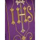 Ornat bogato haftowany IHS - fioletowy (H165)