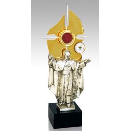 Relikwiarz Papież Jan Paweł II - odlew, patynowane srebro (18S)