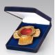 Relikwiarz złocony, mini w futerale 9,5 cm - (17S)