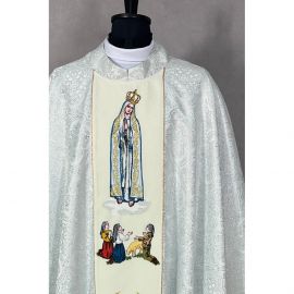 Ornat Maryjny MB Fatimska - tkanina brokat (1K)