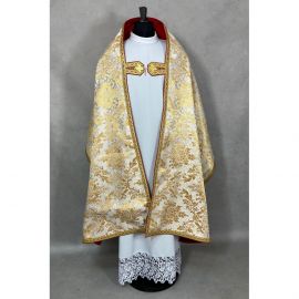 Welon liturgiczny bogato zdobiony - tkanina brokatowa (1K)