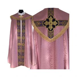 Kapa wzór gotycki kolory liturgiczne - tkanina żakard (12)