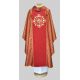 Ornat kapłański haftowany, czerwony - IHS (1K)
