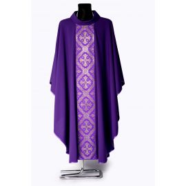 Ornat kapłański fioletowy, tkany pas - Krzyże (5K)