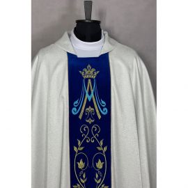 Ornat Maryjny - aksamitne  haftowane pasy (1)