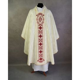Ornat gotycki, materiał żakard, ecru (59)