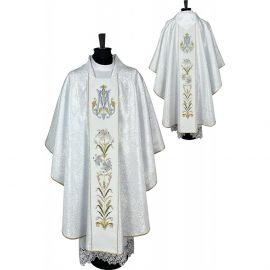 Ornat gotycki haftowany, motyw maryjny (19K)