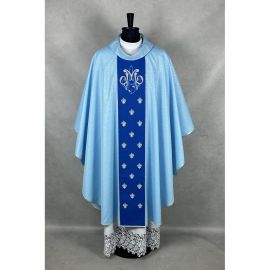 Ornat gotycki haftowany, motyw maryjny (24K)