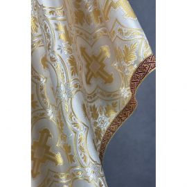 Ornat gotycki biało-złoty, haftowany (35K)