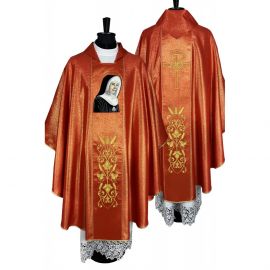 Ornat gotycki haftowany Błogosławiona s. M. Sapientia