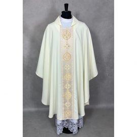 Ornat gotycki ecru, pas tkany (47K)