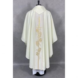 Ornat gotycki ecru, pasy tkane (70K)