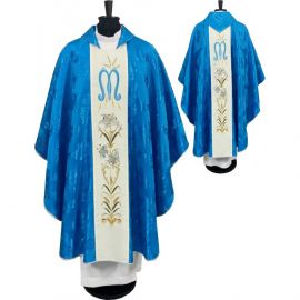 Ornat gotycki haftowany, motyw maryjny (75K)