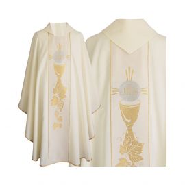 Ornat gotycki ecru, pas tkany (106K)