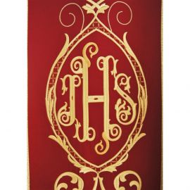 Ornat gotycki złoty, haftowany IHS (113K)