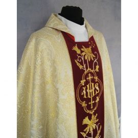 Ornat gotycki złoty, haftowany, pas aksamit (178K)