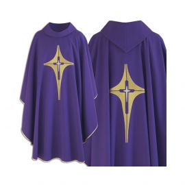 Ornat gotycki fioletowy, motyw krzyża (184K)