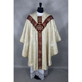 Ornat semi gotycki brokatowa tkanina, tkane pas (49K)