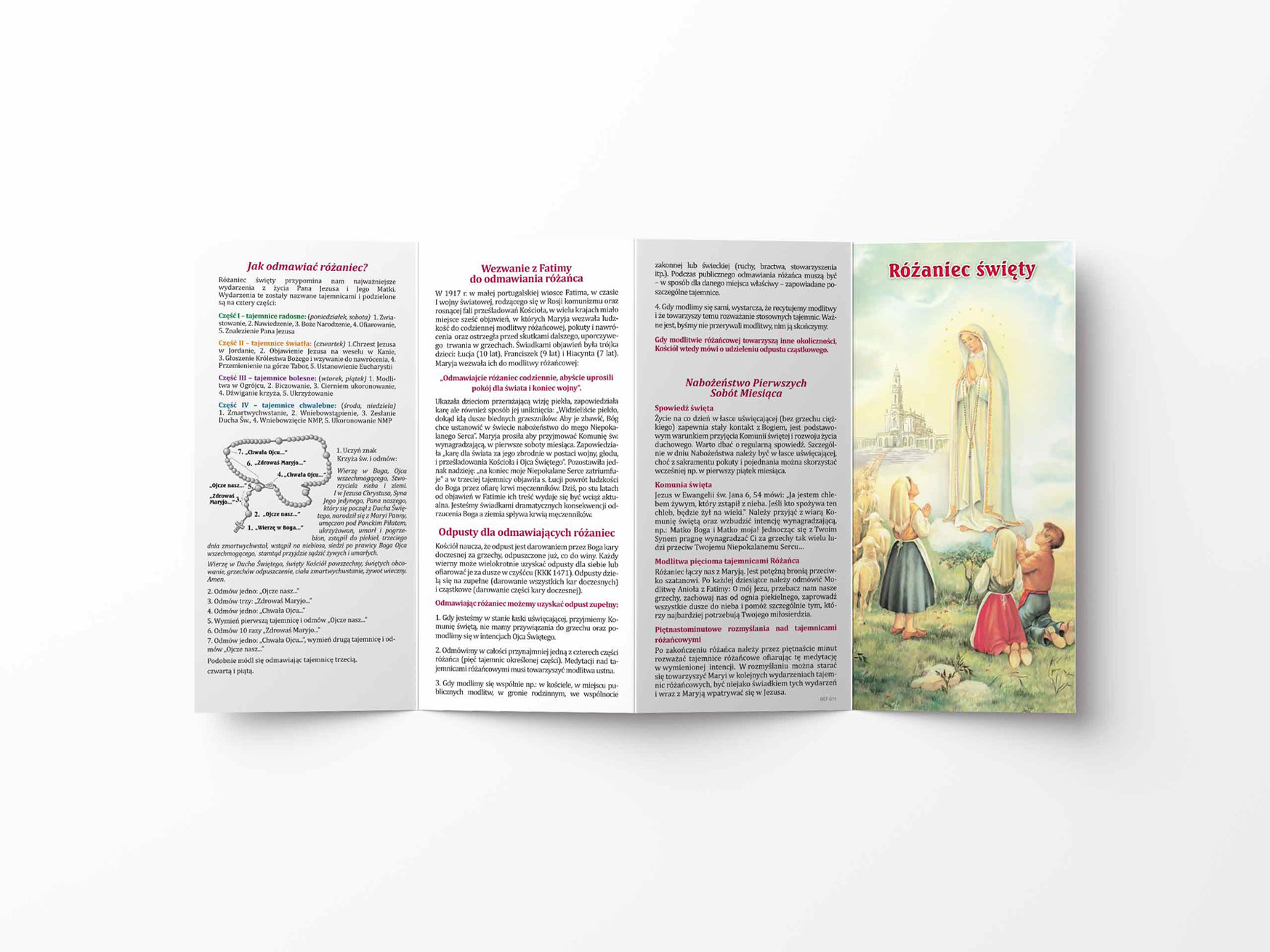 Folder składany Różaniec Święty