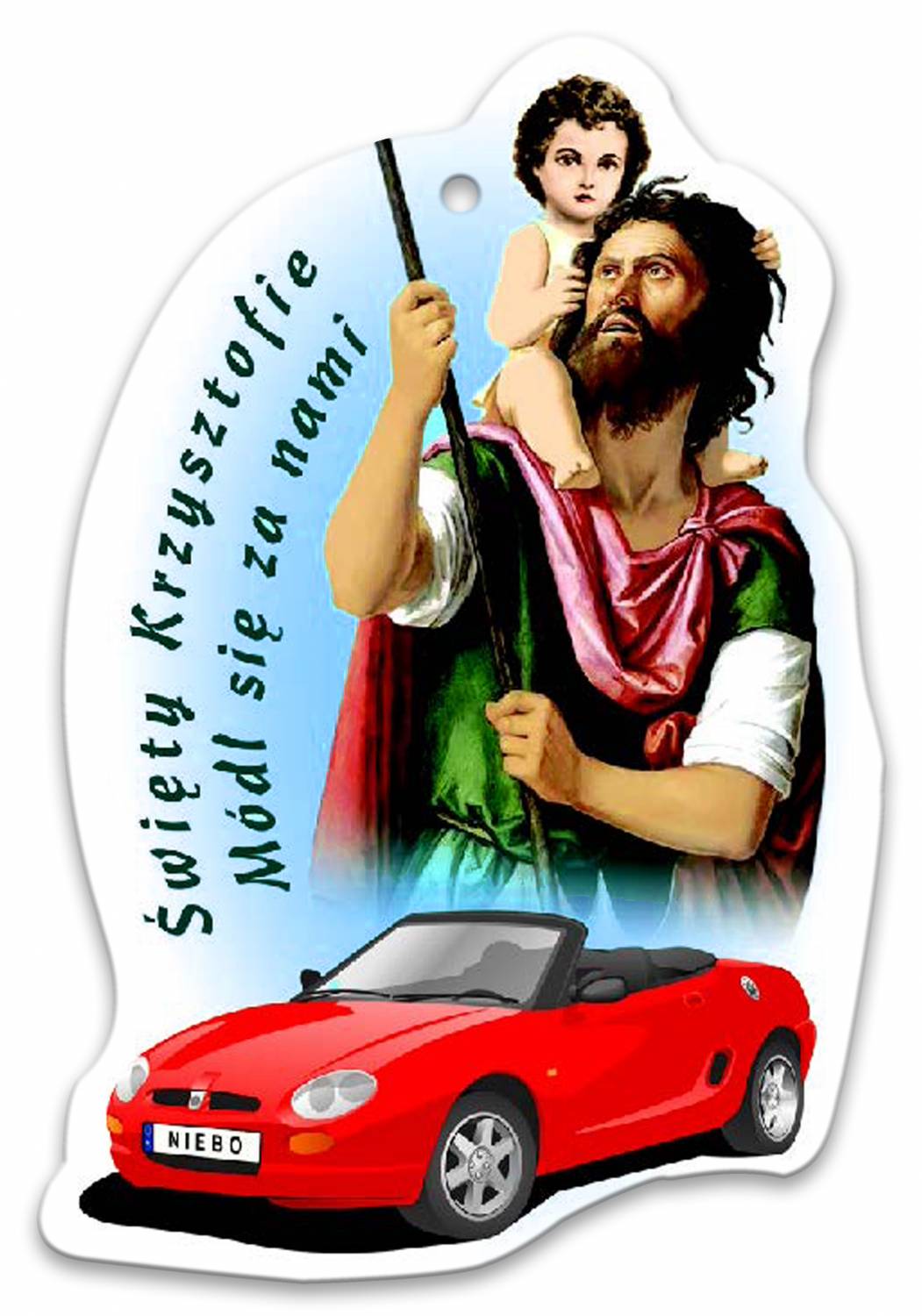 Święty Krzysztof - Zawieszka samochodowa - ŚWIĘTY KRZYSZTOF