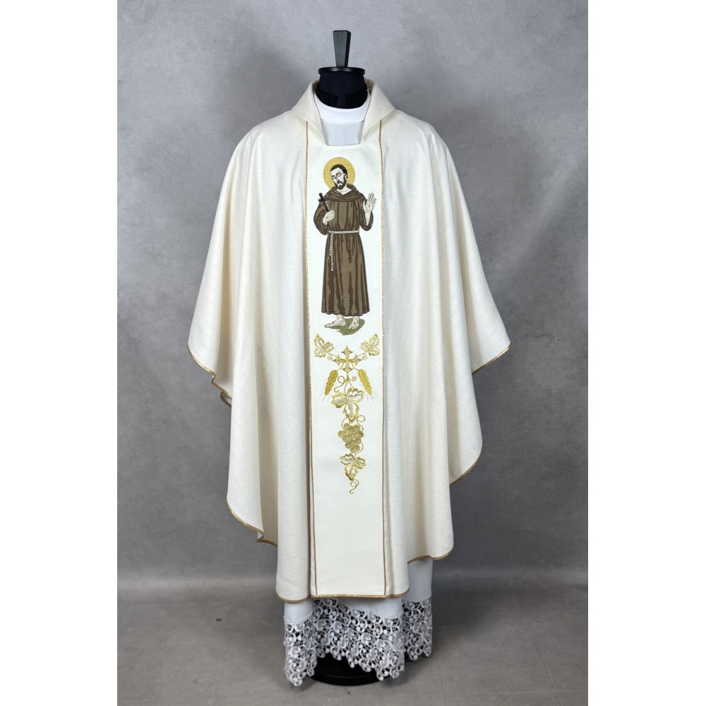 Ornat kapłański haftowany - Święty Franciszek