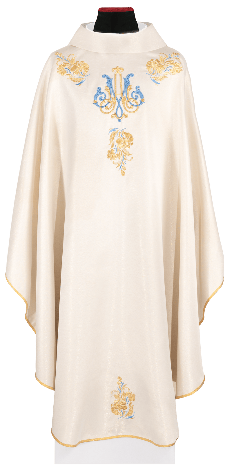 Ornat maryjny haftowany ecru + stuła (152H)