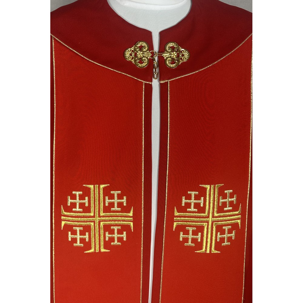 Kapa liturgiczna (kolory liturgiczne) - Krzyż Jerozolimski (31) - zdjęcie 6