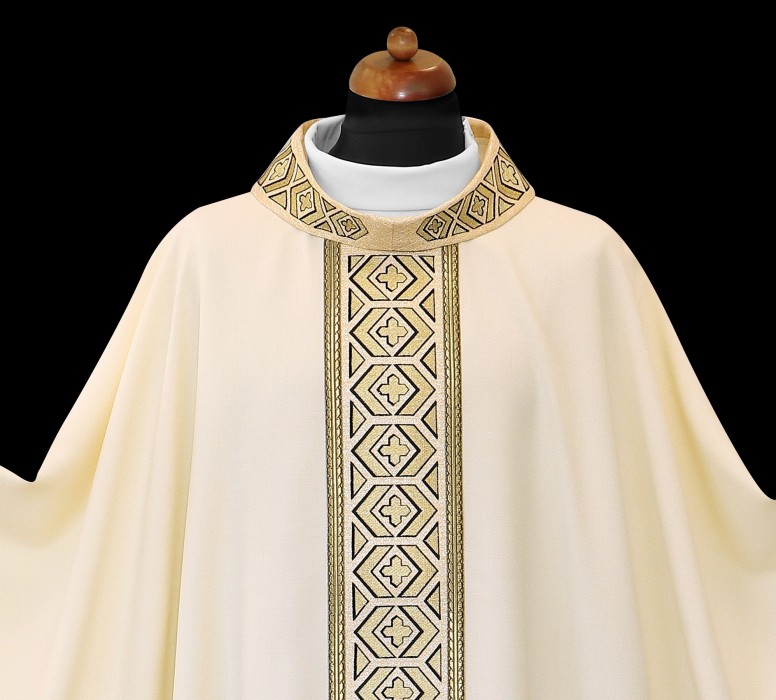 Elegancki ornat monastyczny ze stułą wewnętrzną - zdjęcie 3