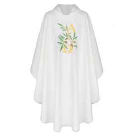 Ornat Alfa Omega+kłosy (kolory liturgiczne)