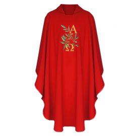 Ornat Alfa Omega+kłosy (kolory liturgiczne)