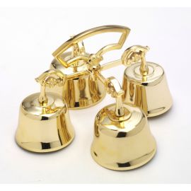 Dzwonki ołtarzowe mosiężne 4 tonowe - 14x21 cm