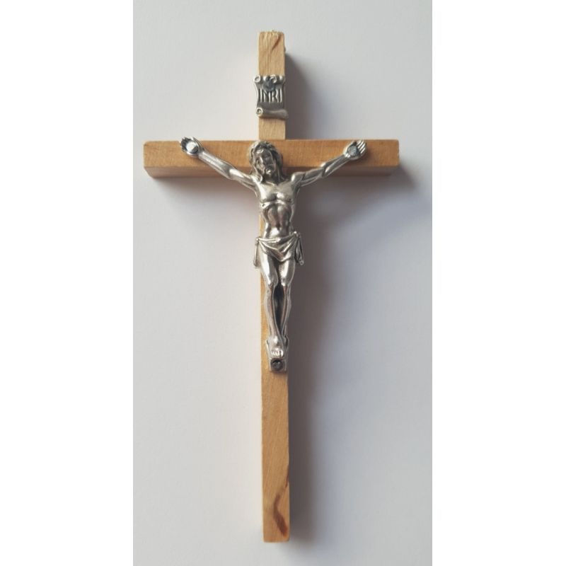 Krzyż drewniany - jasny 13x7 cm
