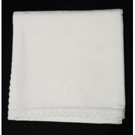 Korporał biały IHS z krzyżykiem - 100 % bawełna