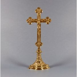 Krzyż ołtarzowy mosiężny wys. 39 cm