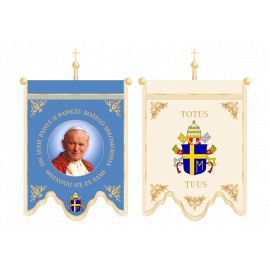 Chorągiew dwustronna  Jan Paweł II