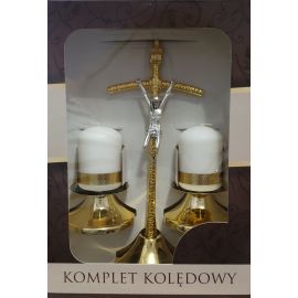 Komplet  kolędowy/papieski złoty (4)