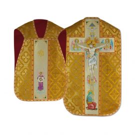 Ornat rzymski haftowany - Chrystus na krzyżu (22)