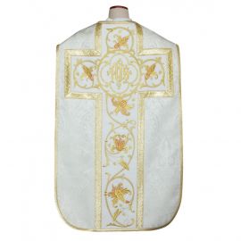Ornat rzymski IHS - kolory liturgiczne, żakard (34)