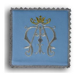 Palka haftowana niebieska - symbol Maryjny