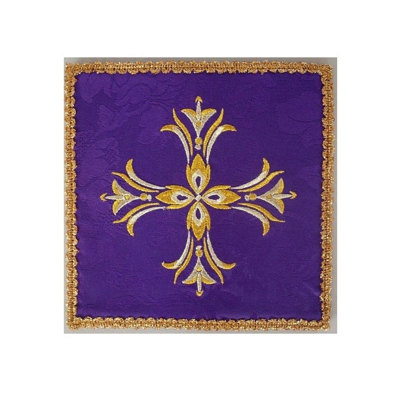 Palka haftowana fioletowa - ozdobny haft