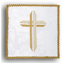 Palka haftowana ecru - Krzyż (1)
