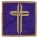 Palka haftowana fioletowa - Krzyż (1)