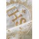 Welon liturgiczny satynowy - złoty IHS (35)