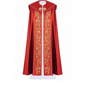 Kapa liturgiczna haftowana IHS - czerwona (33)