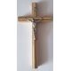 Krzyż drewniany na ścianę - 10 cm x 20 cm, jasny brąz (2)