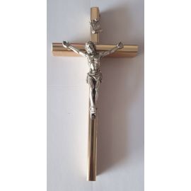 Krzyż drewniany na ścianę - 6,5 cm x 13 cm, jasny brąz (6)