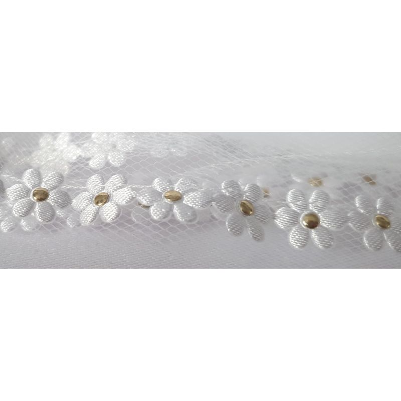 Welona na monstrancje 90 cm - drobne białe kwiatki