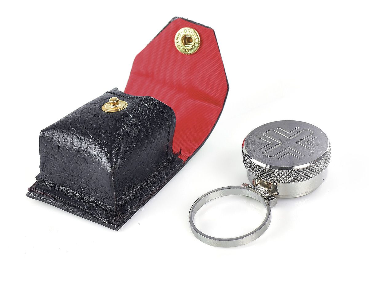 Pojemnik metalowy na olej w etui, na palec, nikiel (12)