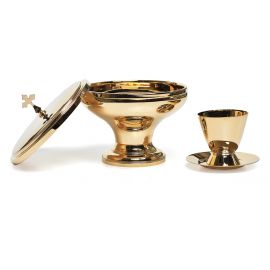 Puszka do komunii pod dwoma postaciami 15 cm (72) - PUSZKI MSZALNE - Nowość