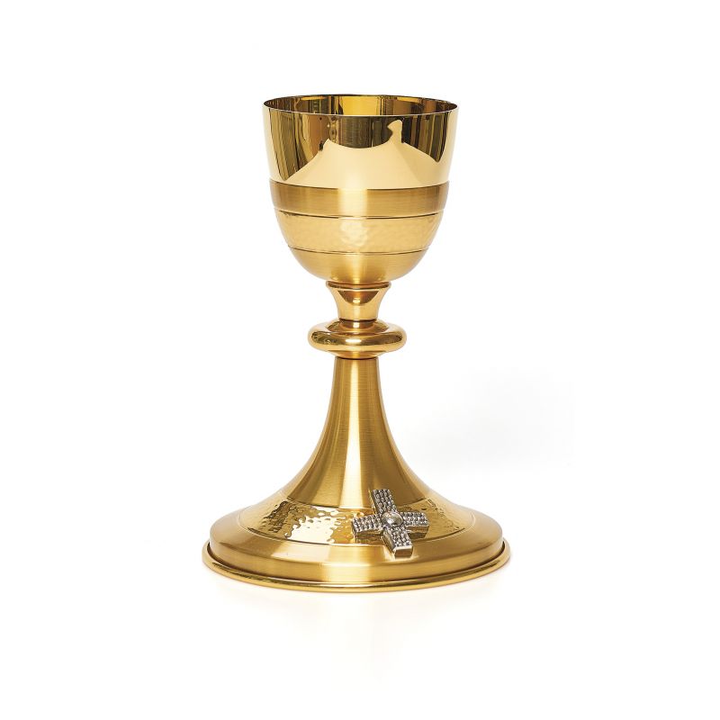 Kielich galwanizowany złotem satynowanym - 21 cm - Kielich galwanizowany złotem satynowanym - 21 cm